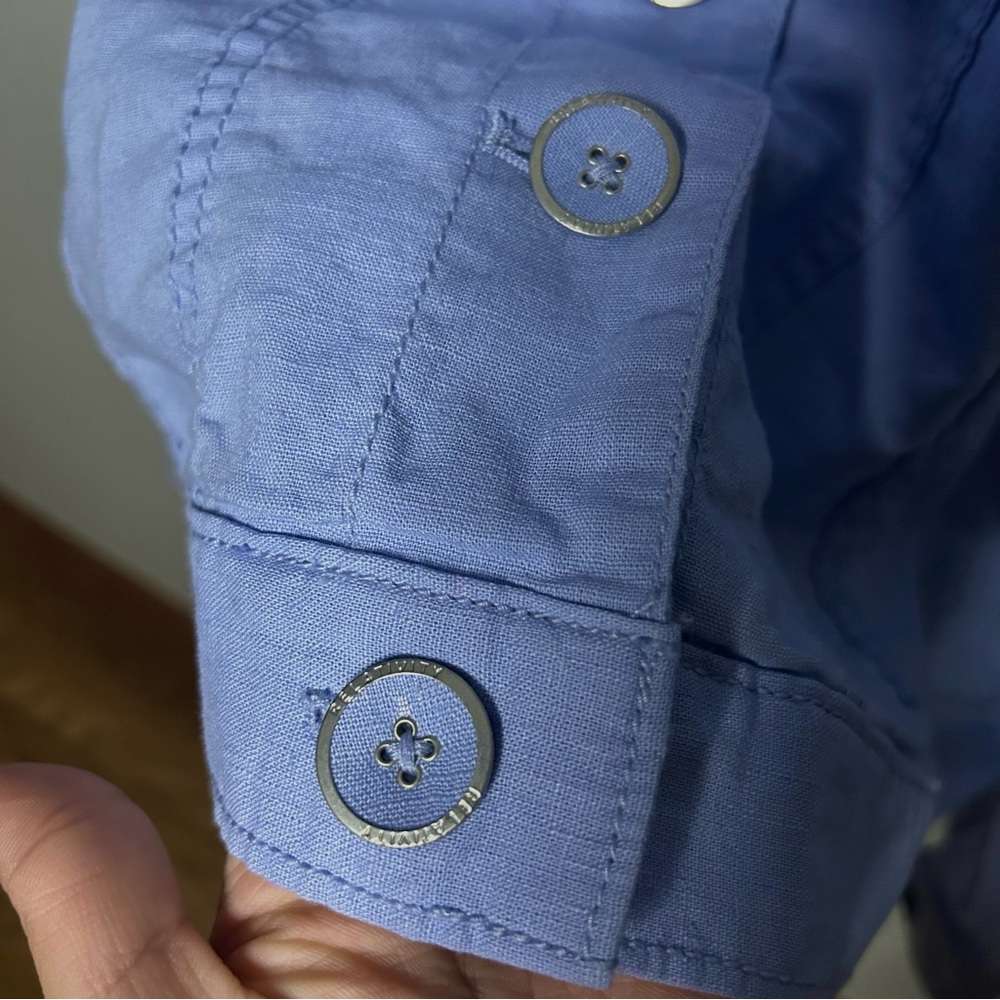 Women's Blue Button-Up Jacket - Picture 2 of 9